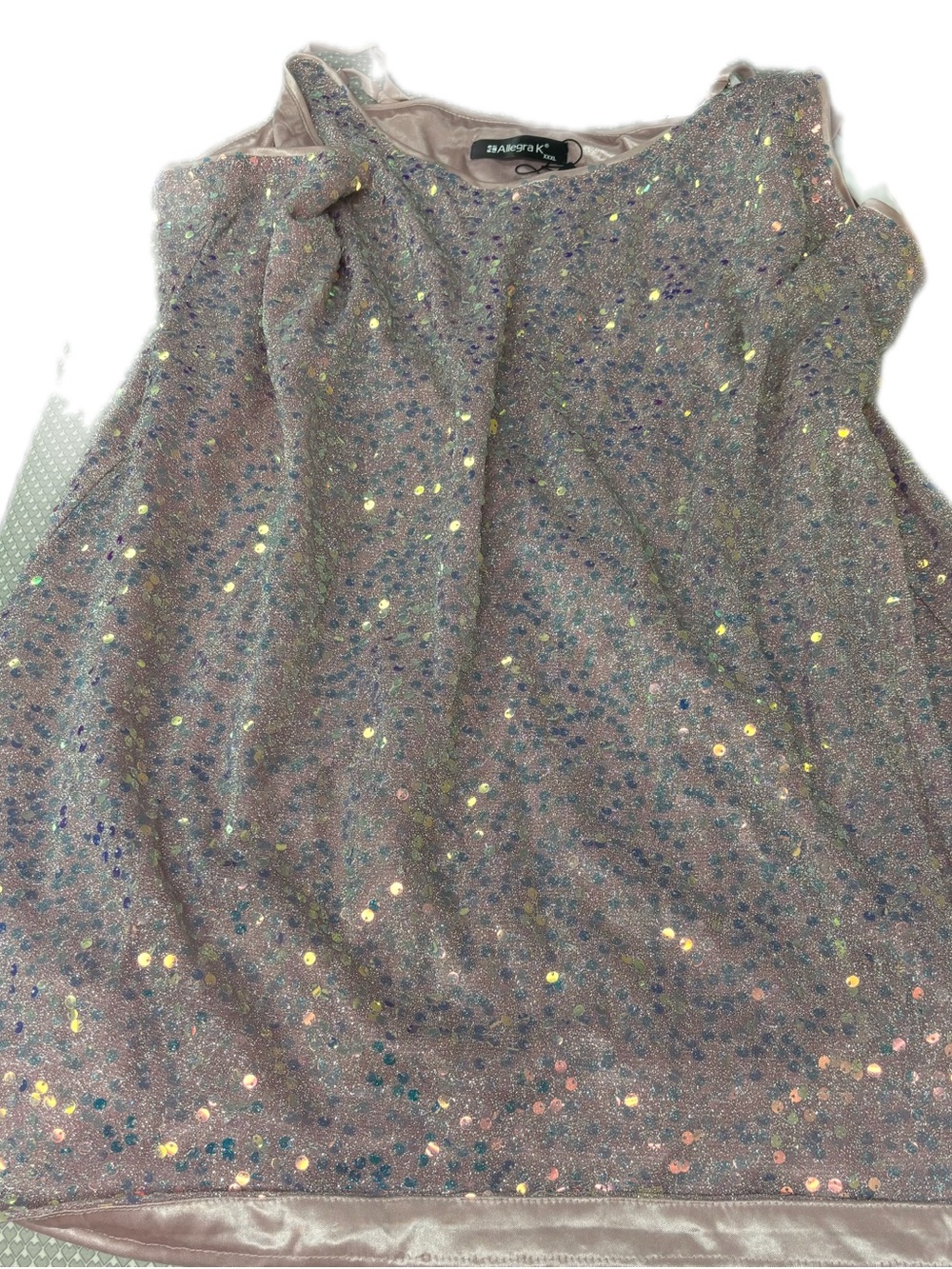 Sparkle Sequin womans Tank Top dress- Pink